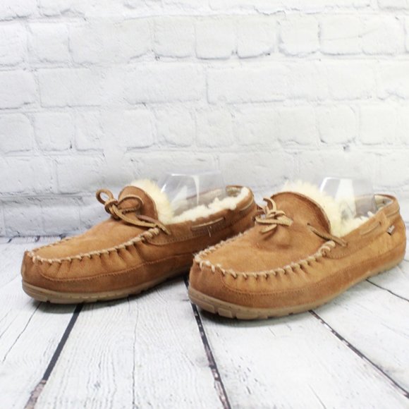 LL BEAN Wicked Good Lined Mocs Slippers Size 9 W - Picture 2 of 9